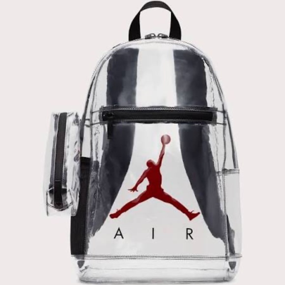 JORDAN Jumpman Clear School BACKPACK W/PENCIL CASE- NWT - Picture 1 of 8